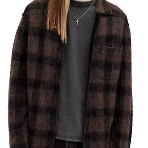 AllSaints Men's Ash Cardigan Shacket